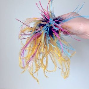 Handmade feather hair clip accessory clip